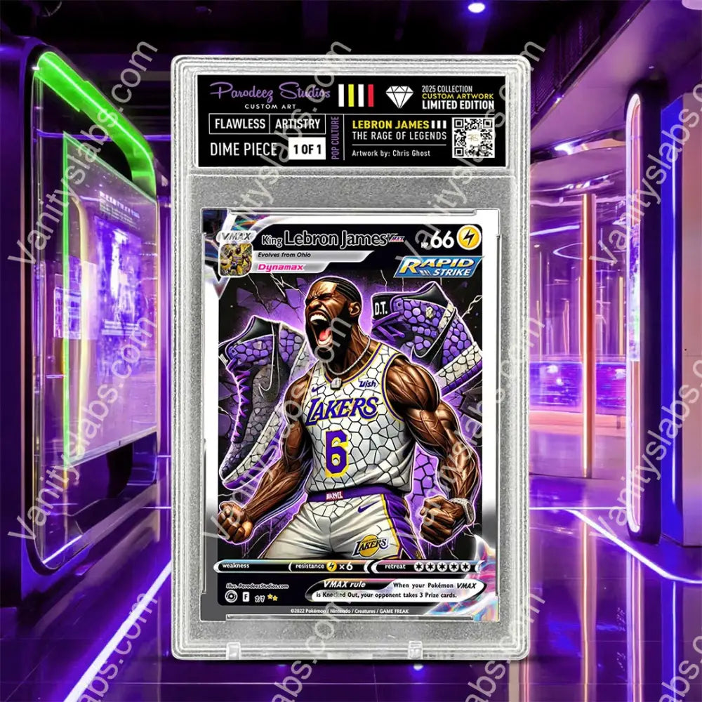 2025 Rage of Legends Collection - Fan Art - One of One by Chris Ghost - Card Number Lebron James 73