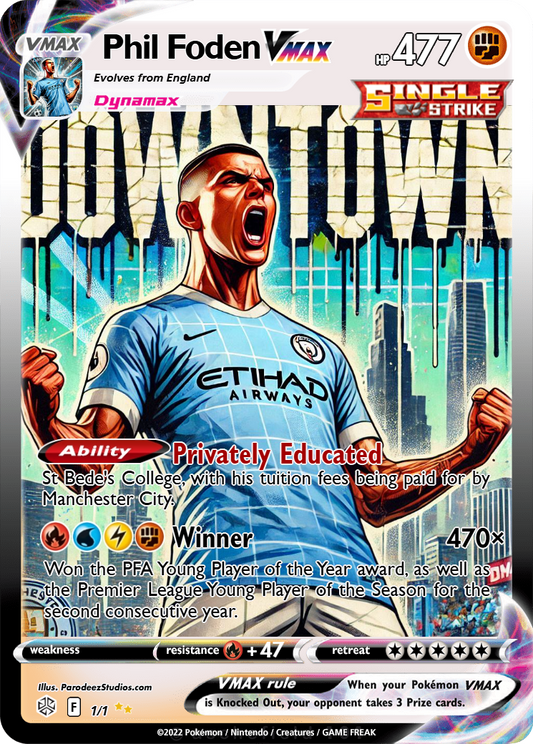 BETA TEST - 2025 Custom Fan Art 1/1 Card - Phil Foden Downtown