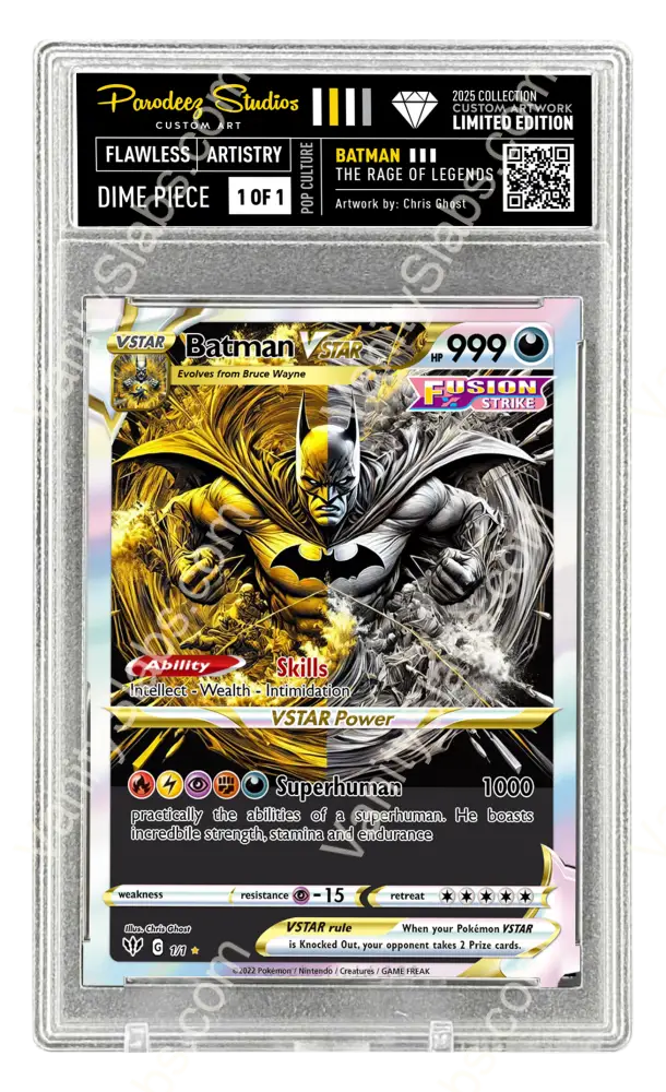 2025 Rage of Legends Collection - Fan Art - One of One by Chris Ghost - Card Number Batman 3