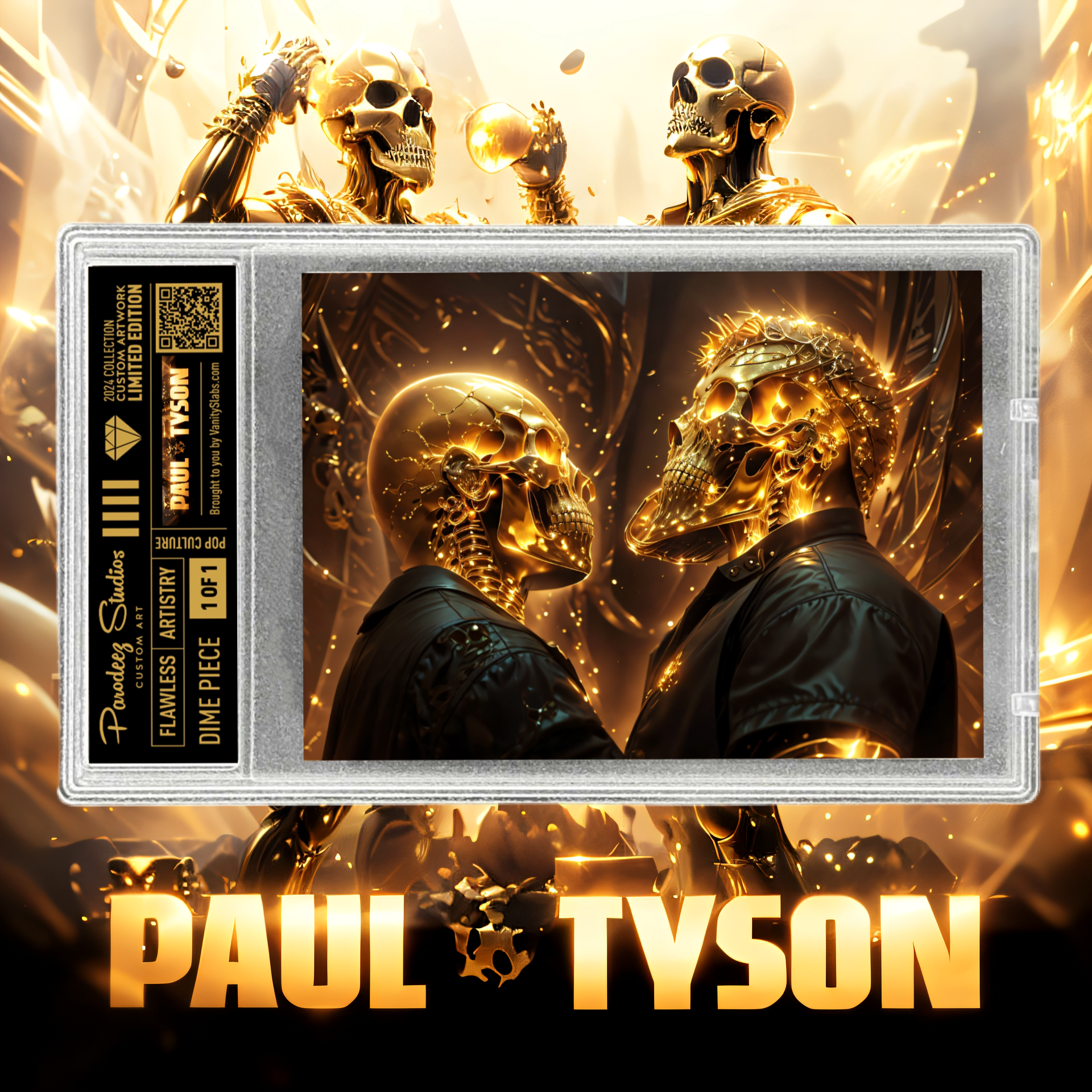 2024 Golden Skull Collection - Paul Vs Tyson (One Of One) True 1/1 No Parallels Collectible Trading